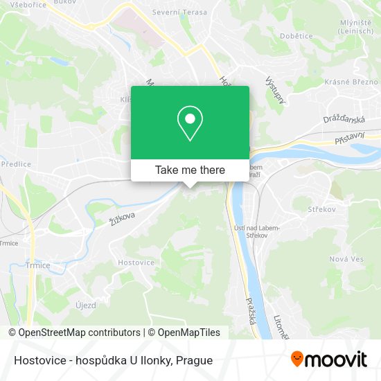 Карта Hostovice - hospůdka U Ilonky