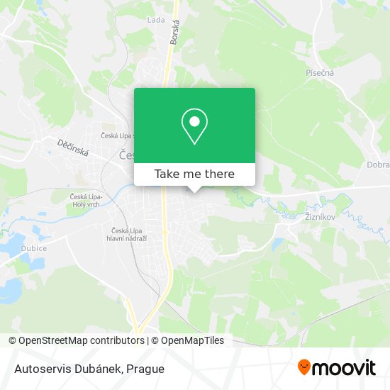 Autoservis Dubánek map