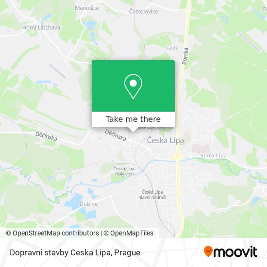 Dopravni stavby Ceska Lipa map