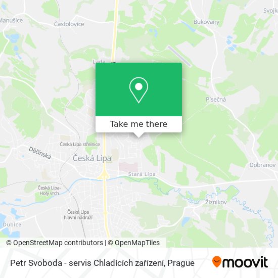 Petr Svoboda - servis Chladících zařízení map