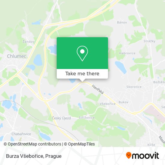 Burza Všebořice map
