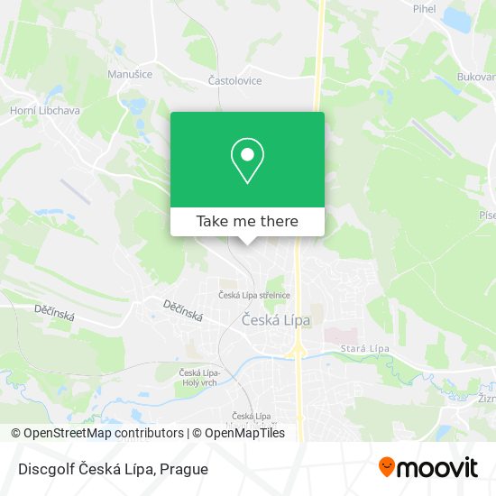 Discgolf Česká Lípa map