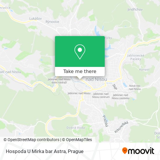 Hospoda U Mirka bar Astra map
