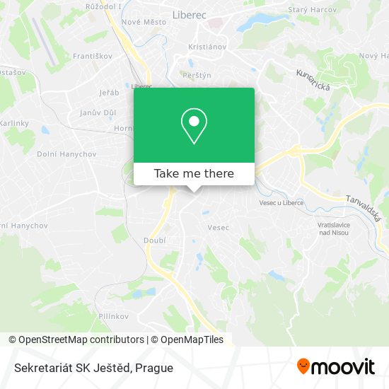 Sekretariát SK Ještěd map