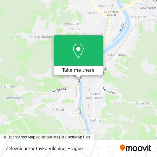 Železniční zastávka Vilsnice map