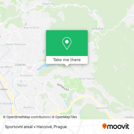 Sportovní areál v Harcově map