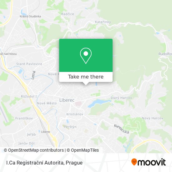 I.Ca Registrační Autorita map