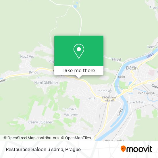 Карта Restaurace Saloon u sama