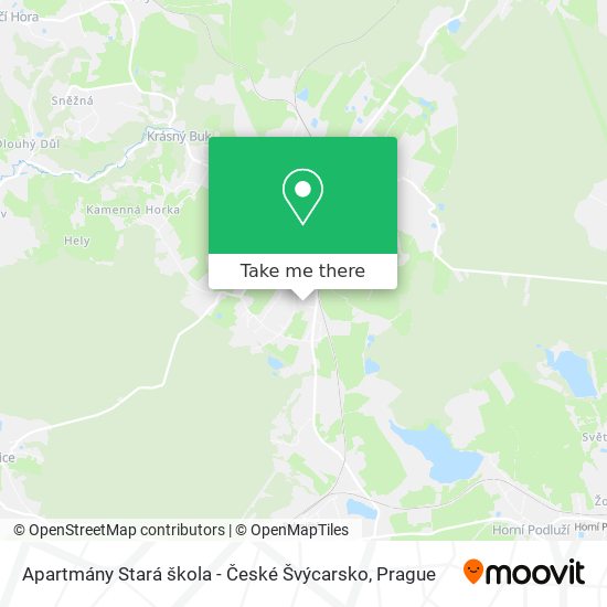 Apartmány Stará škola - České Švýcarsko map