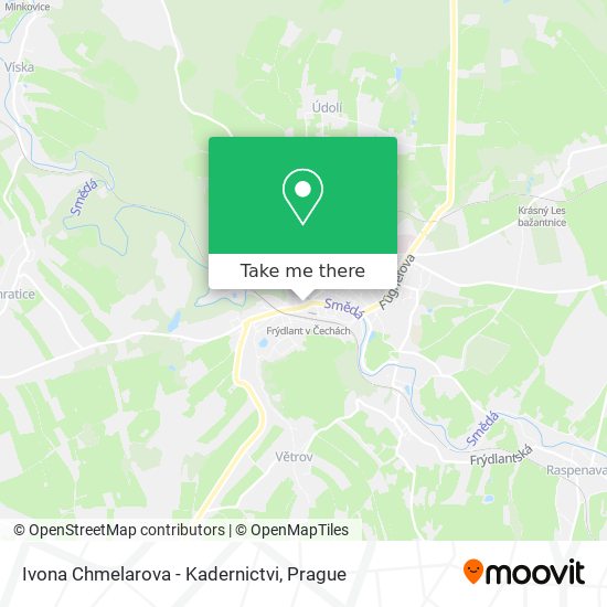 Карта Ivona Chmelarova - Kadernictvi