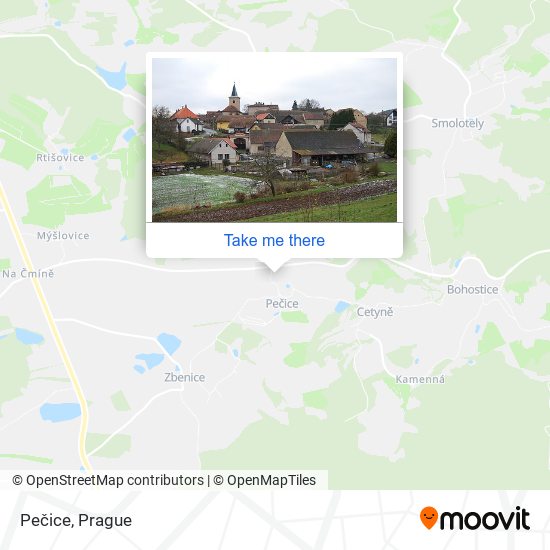 Pečice map