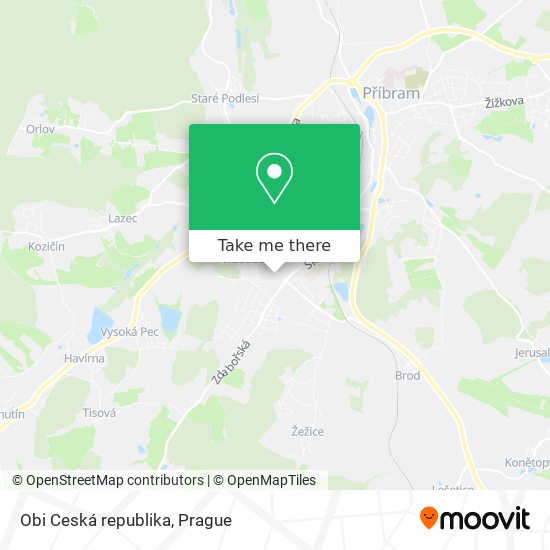 Obi Ceská republika map