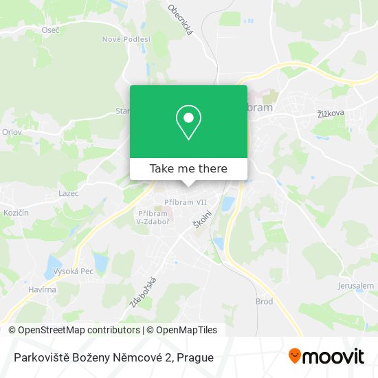Parkoviště Boženy Němcové 2 map