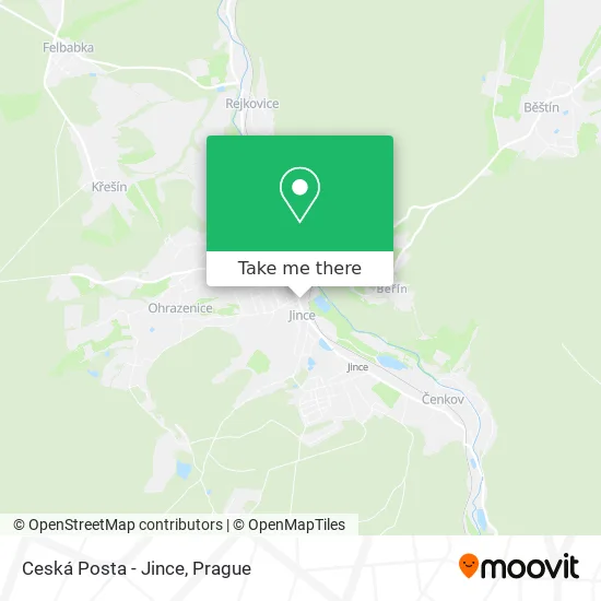 Карта Ceská Posta - Jince