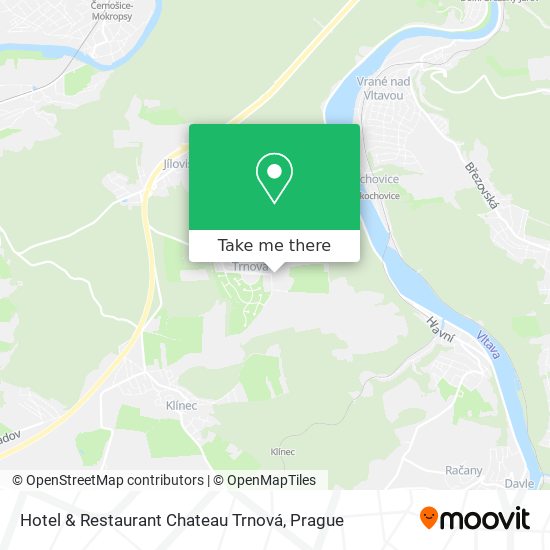Hotel & Restaurant Chateau Trnová map