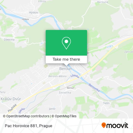 Pac Horovice 881 map