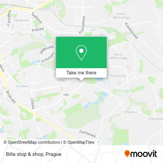 Карта Billa stop & shop