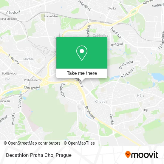 Карта Decathlon Praha Cho
