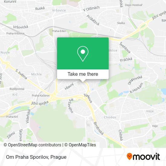 Карта Om Praha Sporilov