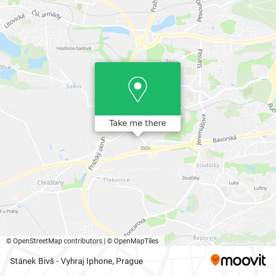Stánek Bivš - Vyhraj Iphone map
