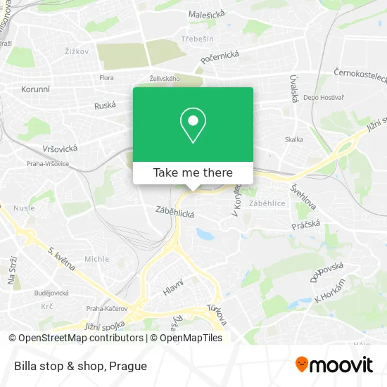 Карта Billa stop & shop
