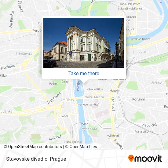 Карта Stavovske divadlo