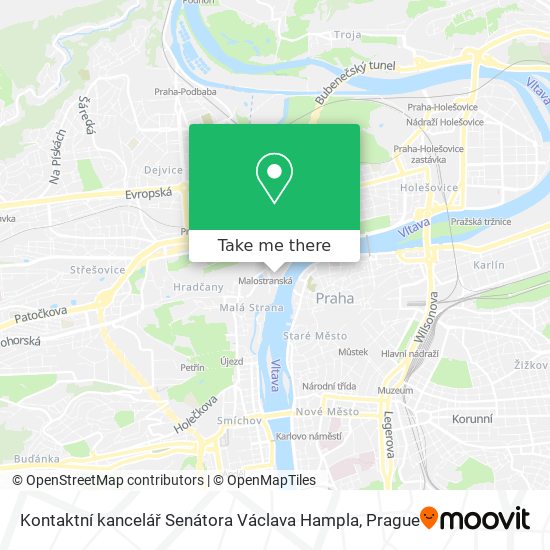 Kontaktní kancelář Senátora Václava Hampla map