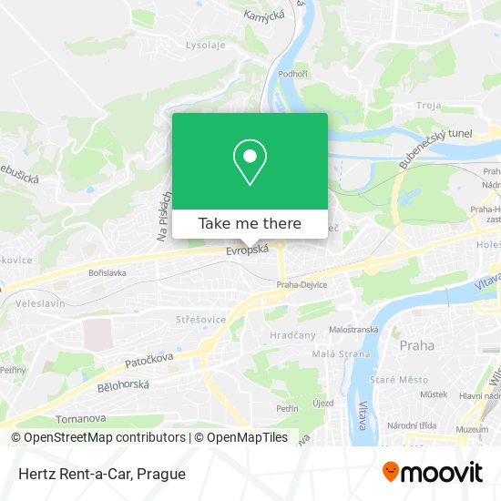 Hertz Rent-a-Car map