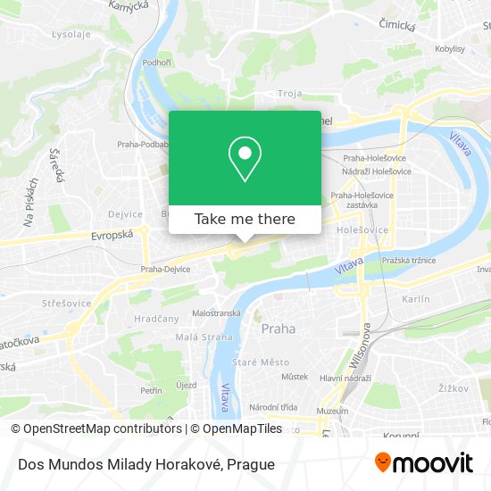 Dos Mundos Milady Horakové map