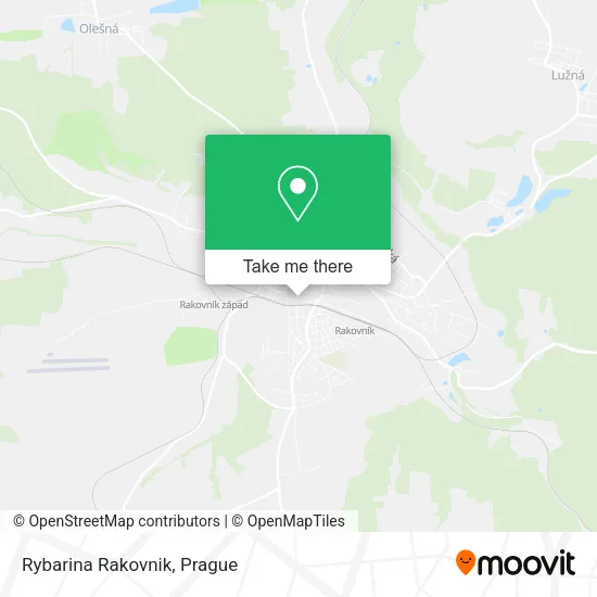 Rybarina Rakovnik map