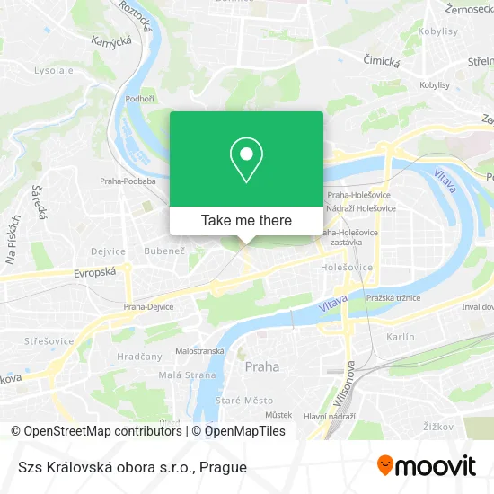 Карта Szs Královská obora s.r.o.