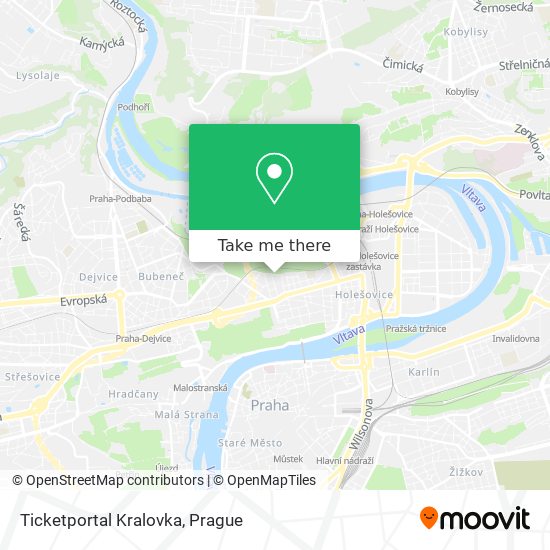 Карта Ticketportal Kralovka