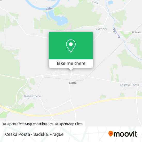 Ceská Posta - Sadská map