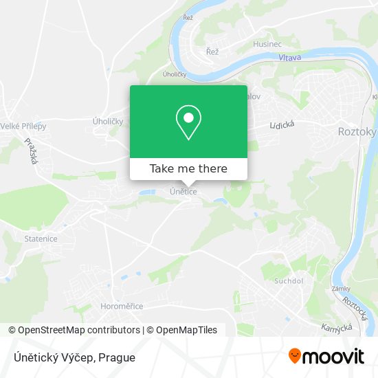 Únětický Výčep map