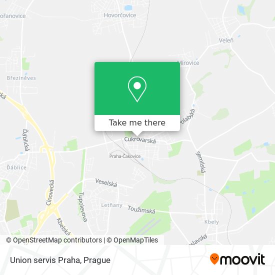 Union servis Praha map