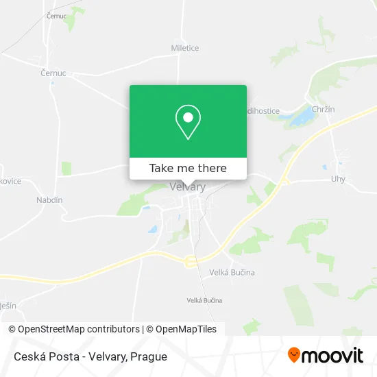 Карта Ceská Posta - Velvary