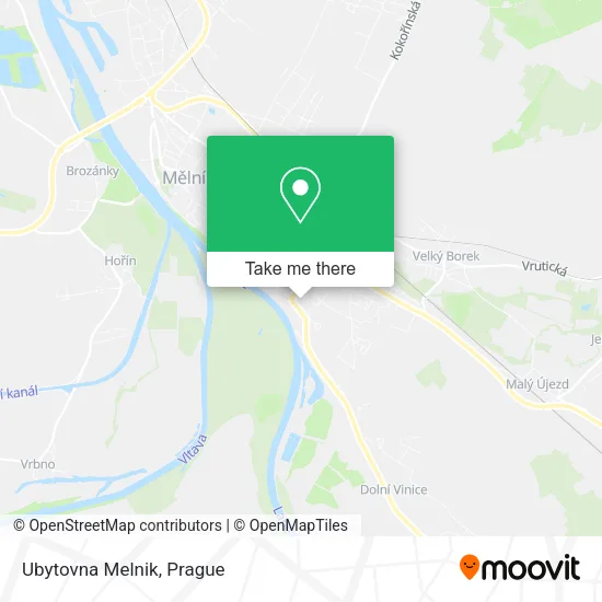 Ubytovna Melnik map