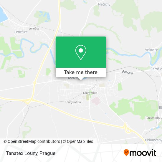 Tanatex Louny map