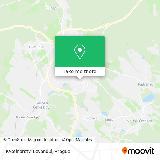 Kvetinarstvi Levandul map