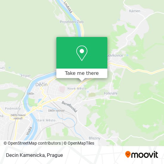 Decin Kamenicka map