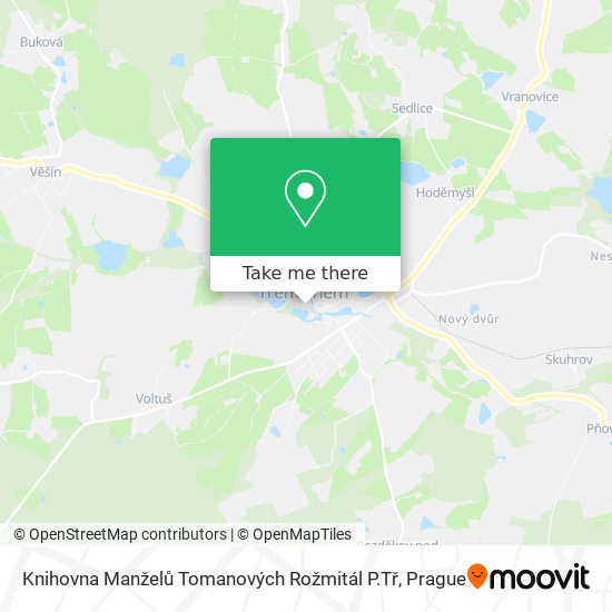 Knihovna Manželů Tomanových Rožmitál P.Tř map