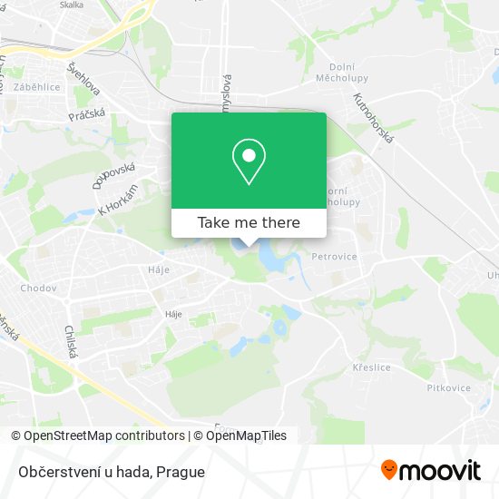 Občerstvení u hada map