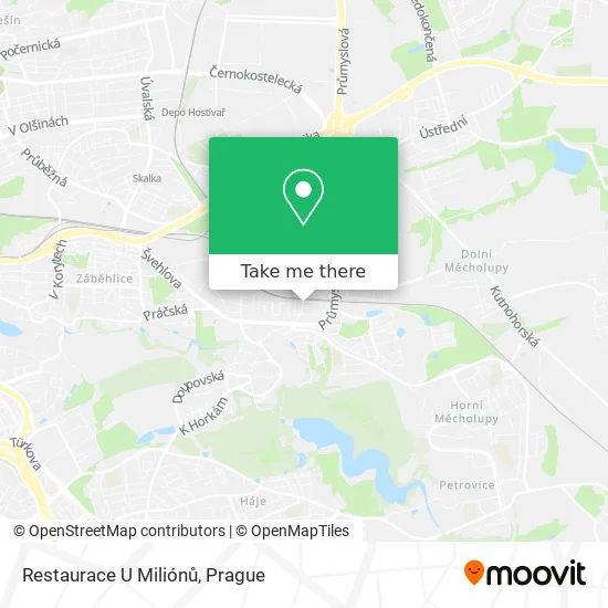 Карта Restaurace U Miliónů