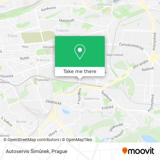 Autoservis Šimůnek map