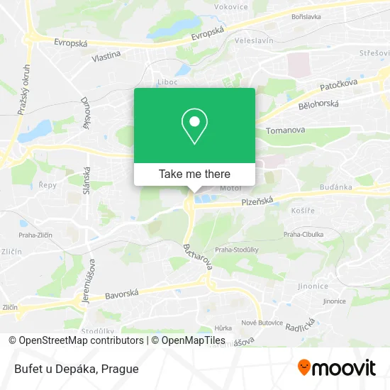 Карта Bufet u Depáka
