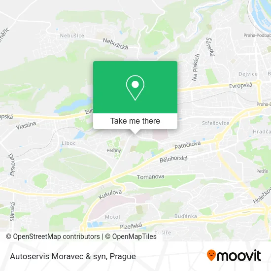 Карта Autoservis Moravec & syn