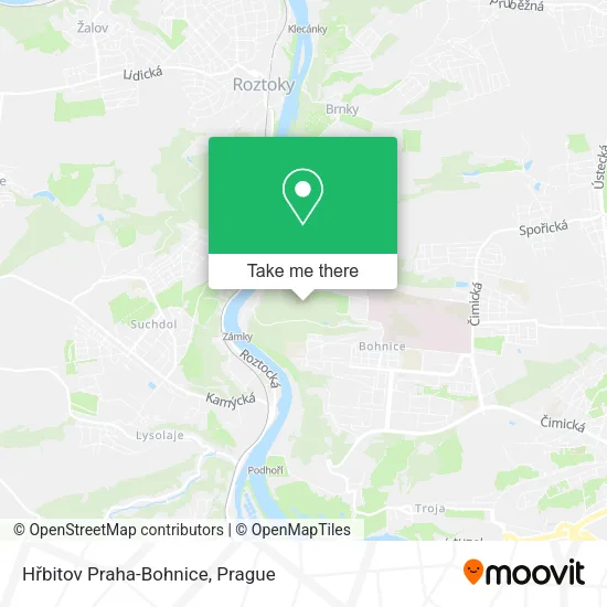 Карта Hřbitov Praha-Bohnice