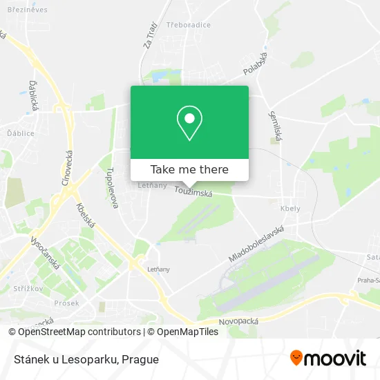 Карта Stánek u Lesoparku