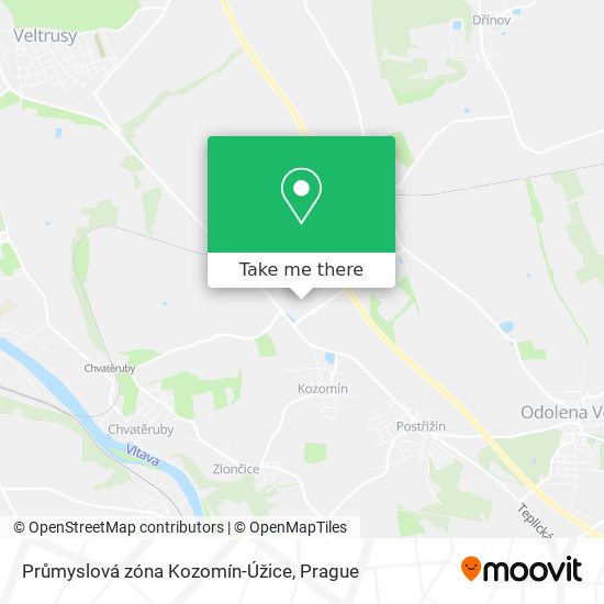 Карта Průmyslová zóna Kozomín-Úžice