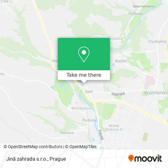 Карта Jinã zahrada s.r.o.